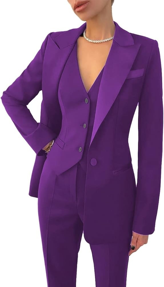 Latest Design Long Sleeve Breathable Solid Pattern Women's Formal Blazer and Pants Set with Single Button Closure Velour 2025