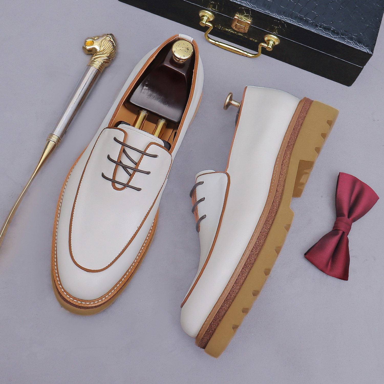 High Quality Plus Size Leather Upper Cowhide Soft Sole Comfortable Business Formal Wedding Shoes