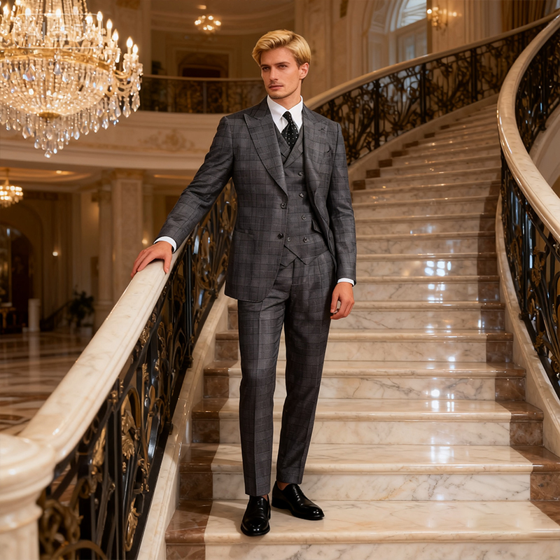 2025 Designer Luxury Custom Wool Men's Suit Mens Business Suits Flawless Suits for Anniversary Celebrations