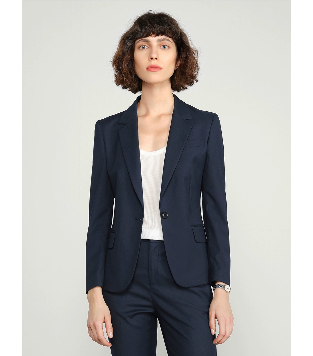 Custom High-End Elegant Small Dress Style for Early Spring Business Women's XL Single-Breasted Jacket with Single-Button Closure