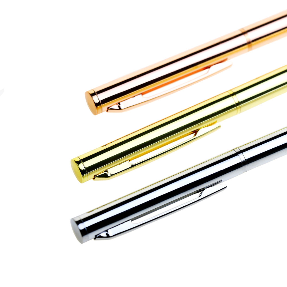 BECOL Hot Selling Hotel Twist Ballpoint Pen Luxury Rose Gold Slim Metal Ball Pen With Custom Logo For Gifts