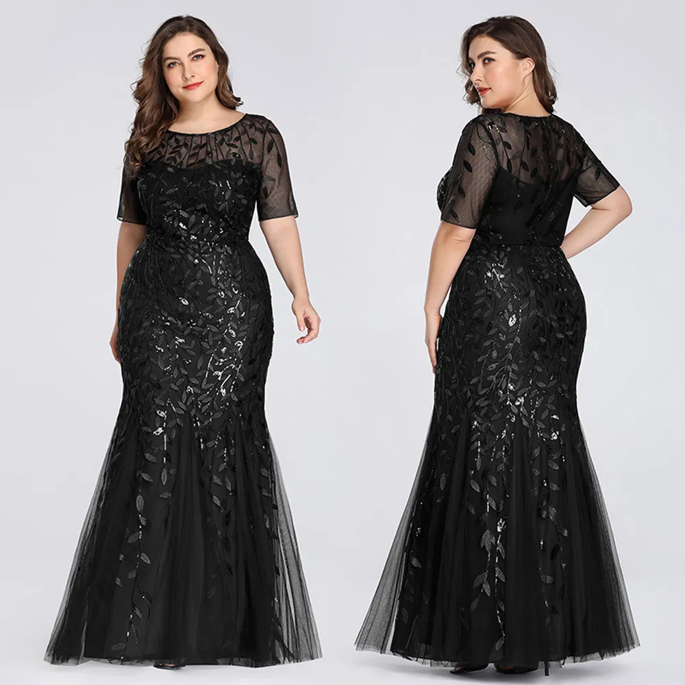 Sophisticated Long Lace Gown Elegant Banquet Dress Wedding Party Attire