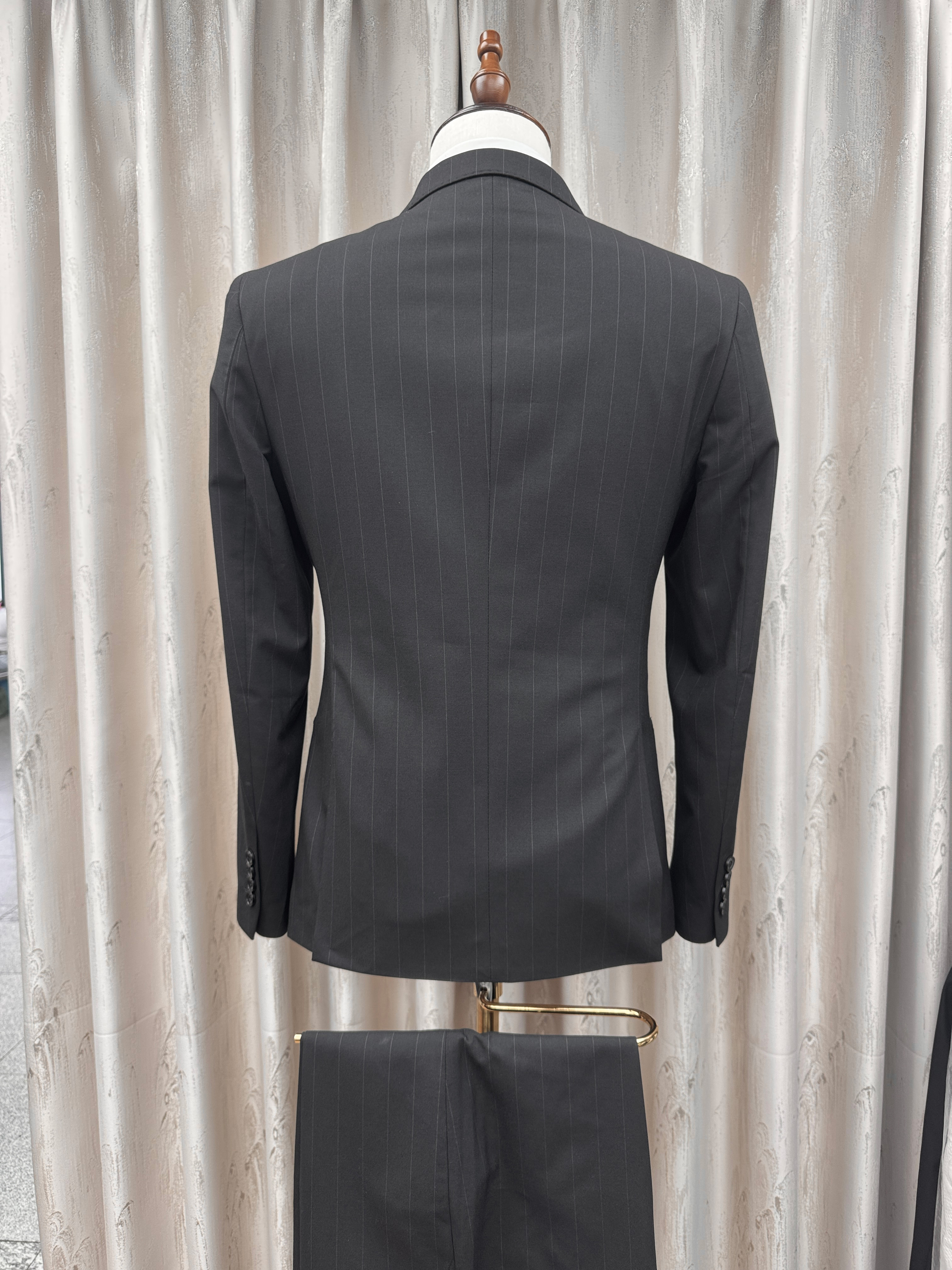 Single Breasted Plus Size Mens Suits 2 Piece Set Jacket Pants Anti-Wrinkle Luxury Wedding Groom Formal Wear Handmade Fast
