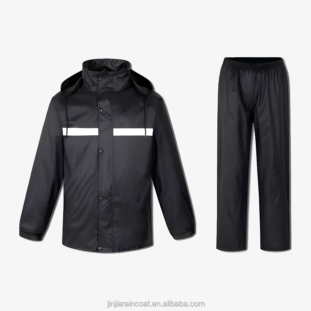 Hot Sale Motorcycle Rain Suit Coat Pants For Men Waterproof Oxford Reflective Hiking Work Motorbike Raincoat