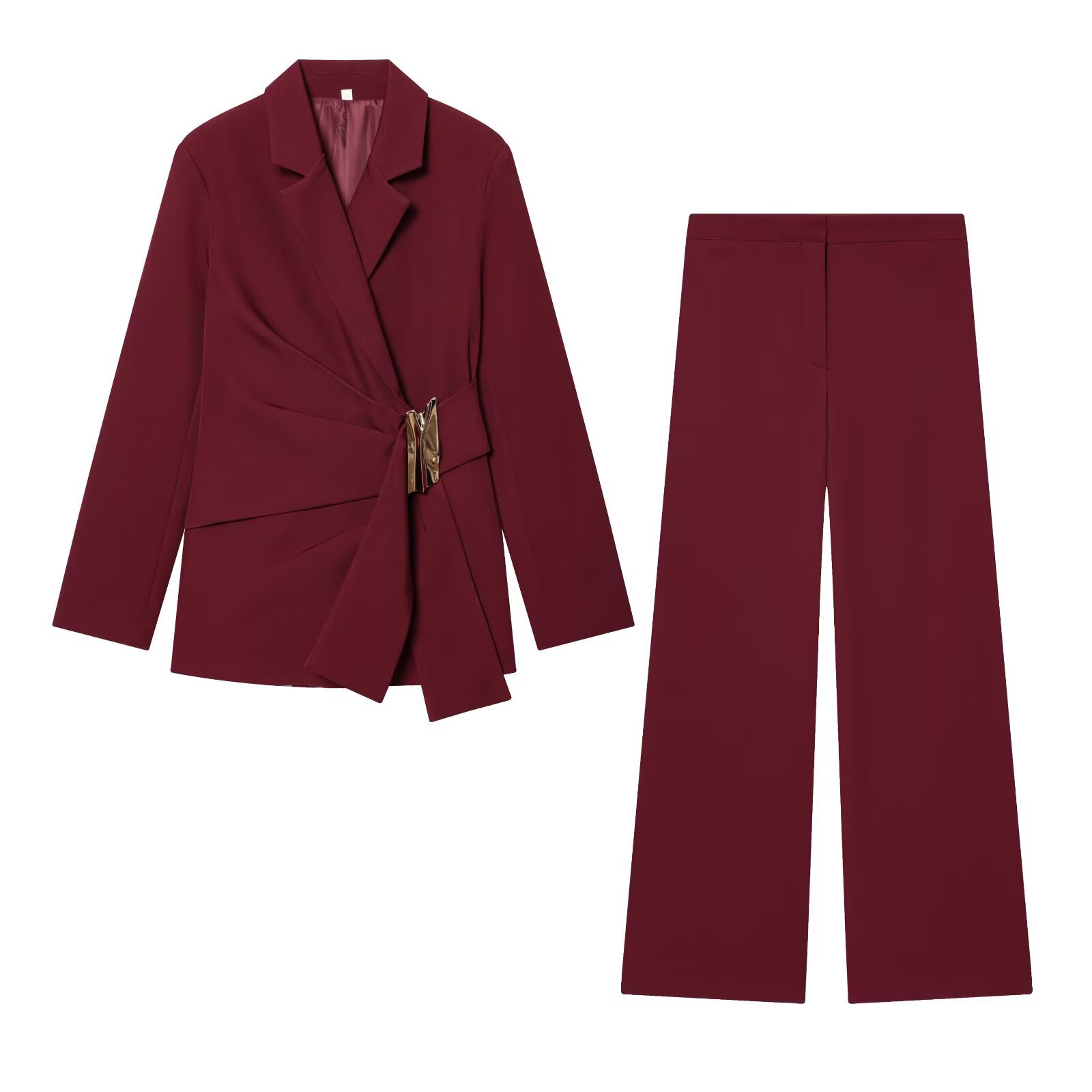 Women's Elegant White Blazer Pants Set, Comfortable 2 Piece Office Suit for Business Formal Events