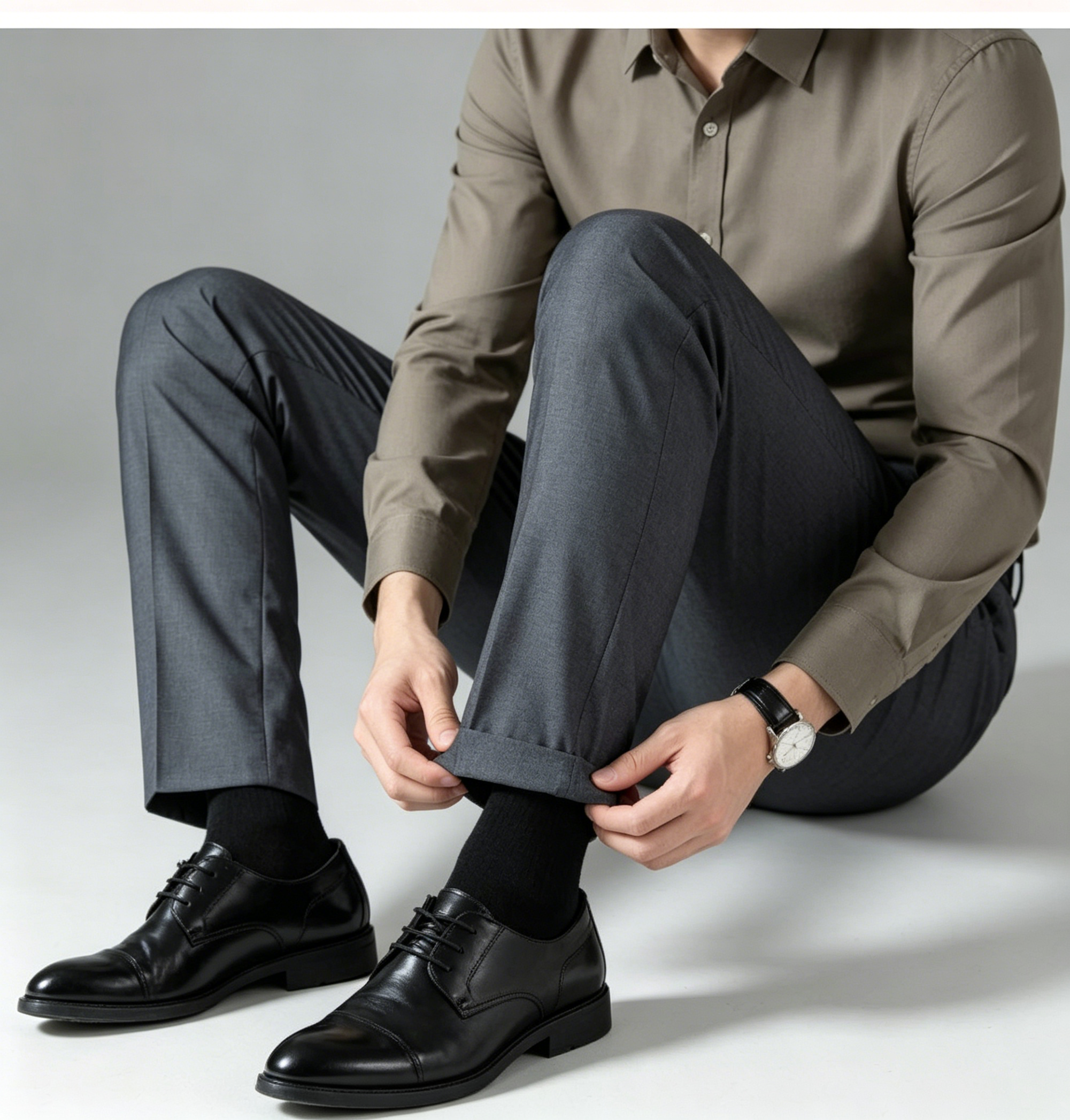 Custom Spring Autumn Men's Business Suit Pants Straight Leg Formal Casual Trousers Suitable for Business Occasions