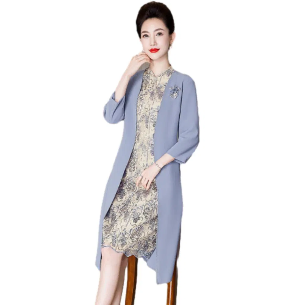 Sophisticated Tailored Mother’ S Wedding Attire 2025 MIDI Formal Banquet Dress