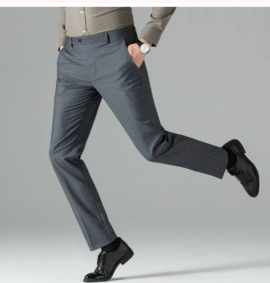 Custom Spring Autumn Men's Business Suit Pants Straight Leg Formal Casual Trousers Suitable for Business Occasions