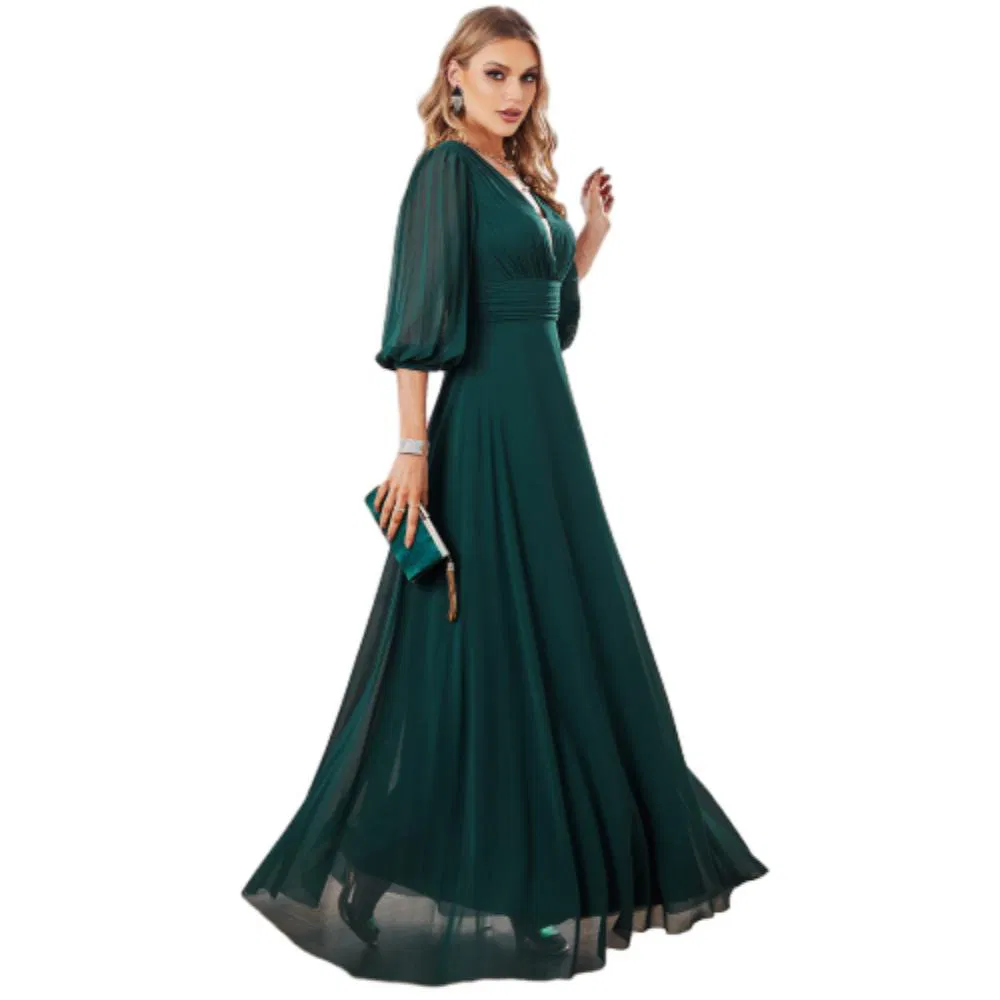 Elegant Loose Fit Bridesmaid Dress Formal Party Gown Flowy Wedding Guest Dress