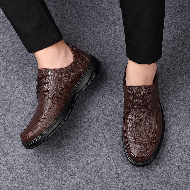 Genuine Leather Formal s Men 38-44 Lace-up Luxury Holiday Black Summer Autumn Winter