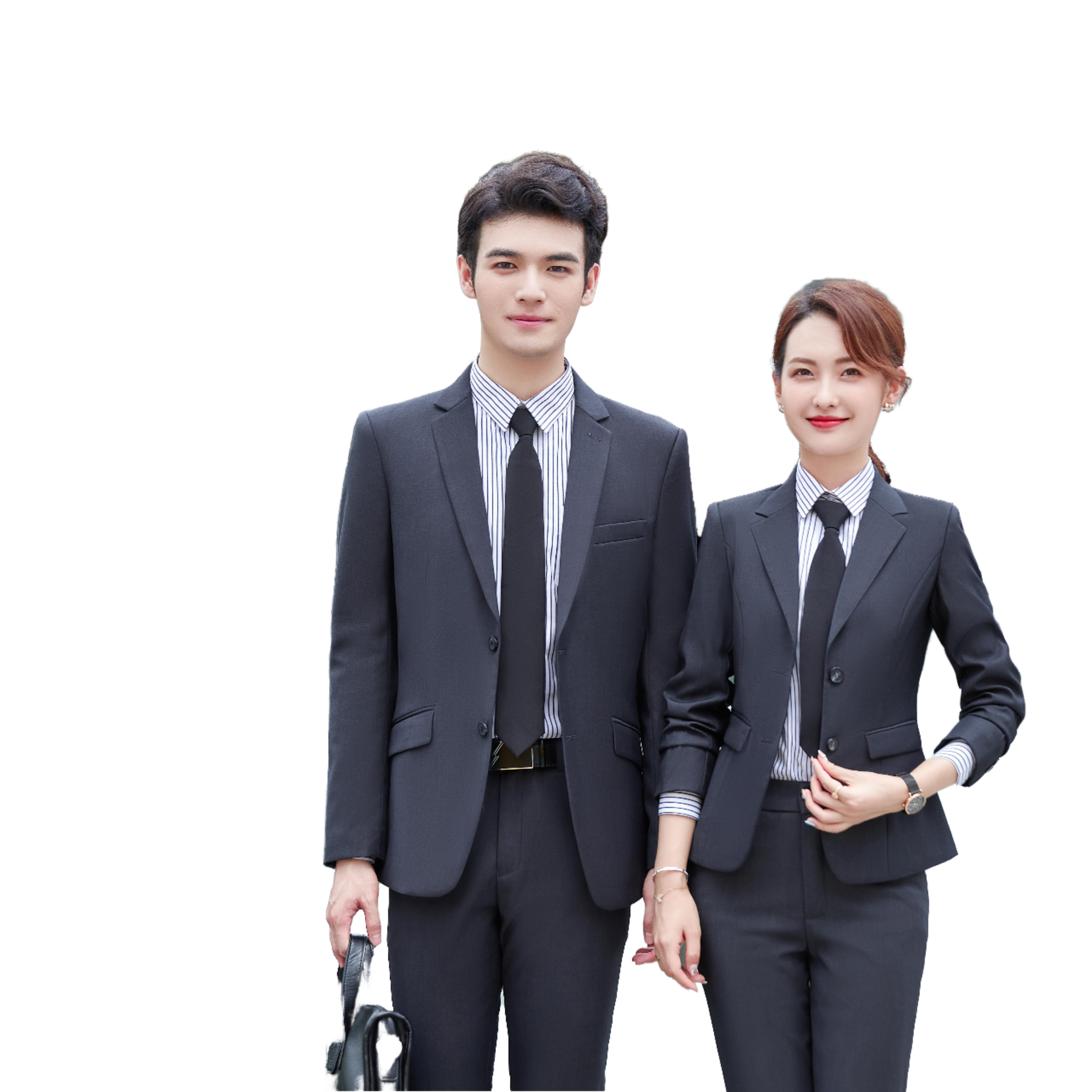Casual Men's Women's Professional Suit 4S Sales Manager Formal Attire Hotel Catering Front Desk Work Uniform Button Tuxedo XL