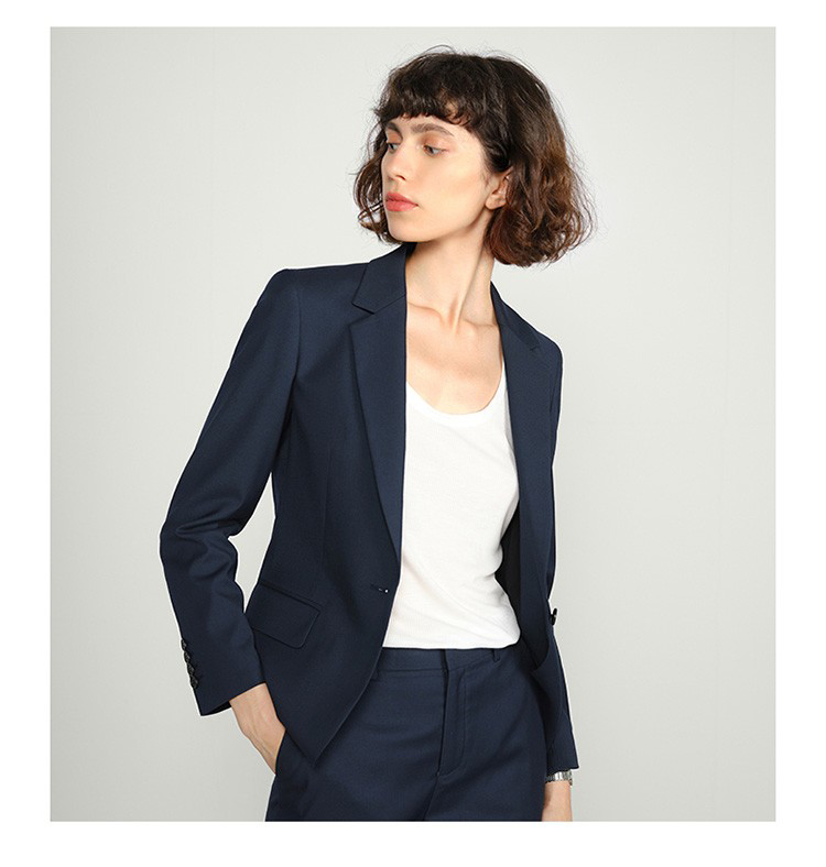 Custom High-End Elegant Small Dress Style for Early Spring Business Women's XL Single-Breasted Jacket with Single-Button Closure