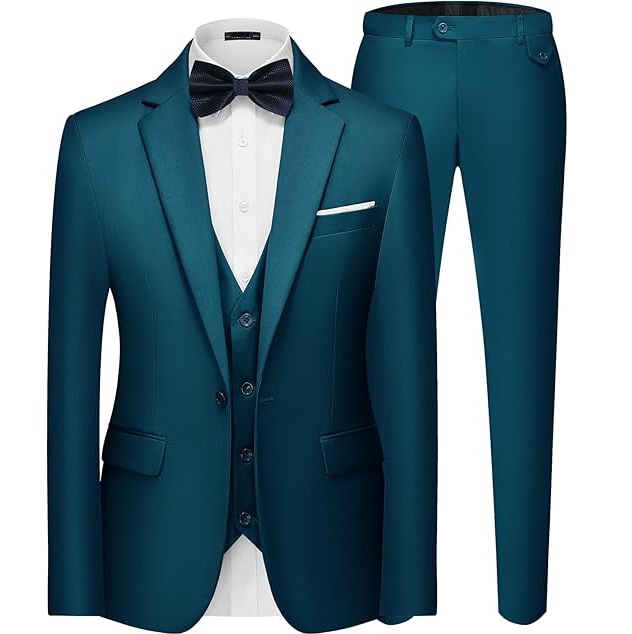 Breathable Classic Mens Suits Slim Fit 3 Piece Blazer and Pants Men Suit Tuxedo Set for Wedding &amp; Party Dress Luxury Men Suits