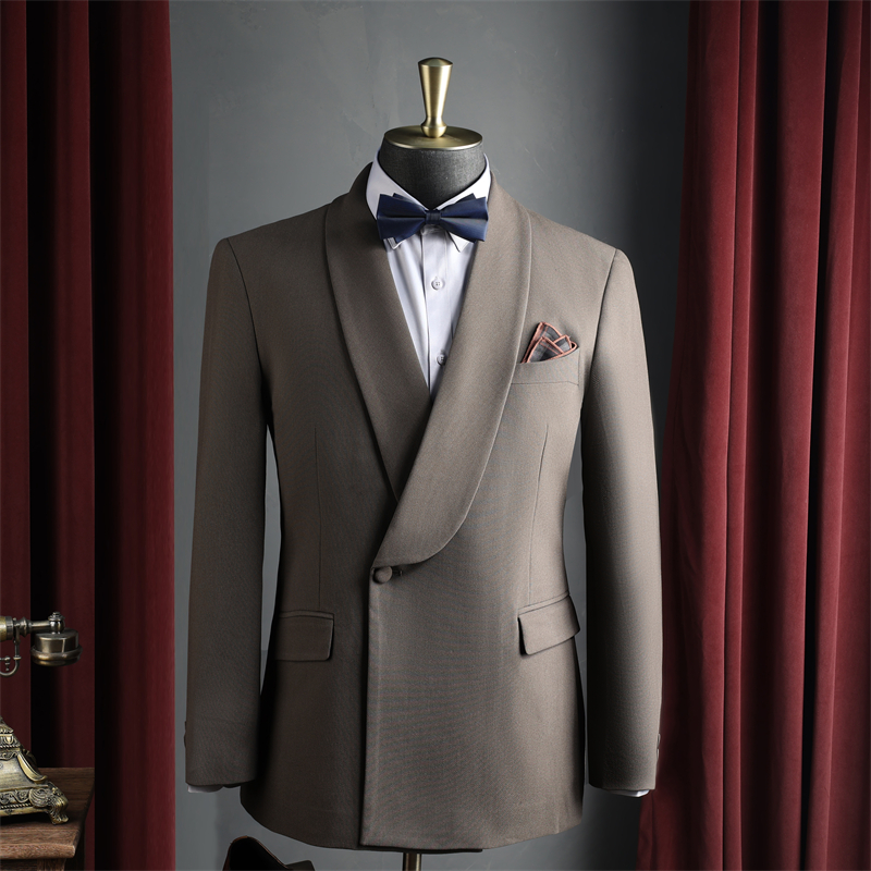 Men's 2 Piece Slim Fit Single Breasted Worsted Business Suit Formal Office Interview Wedding Blazer Pants Professional Set