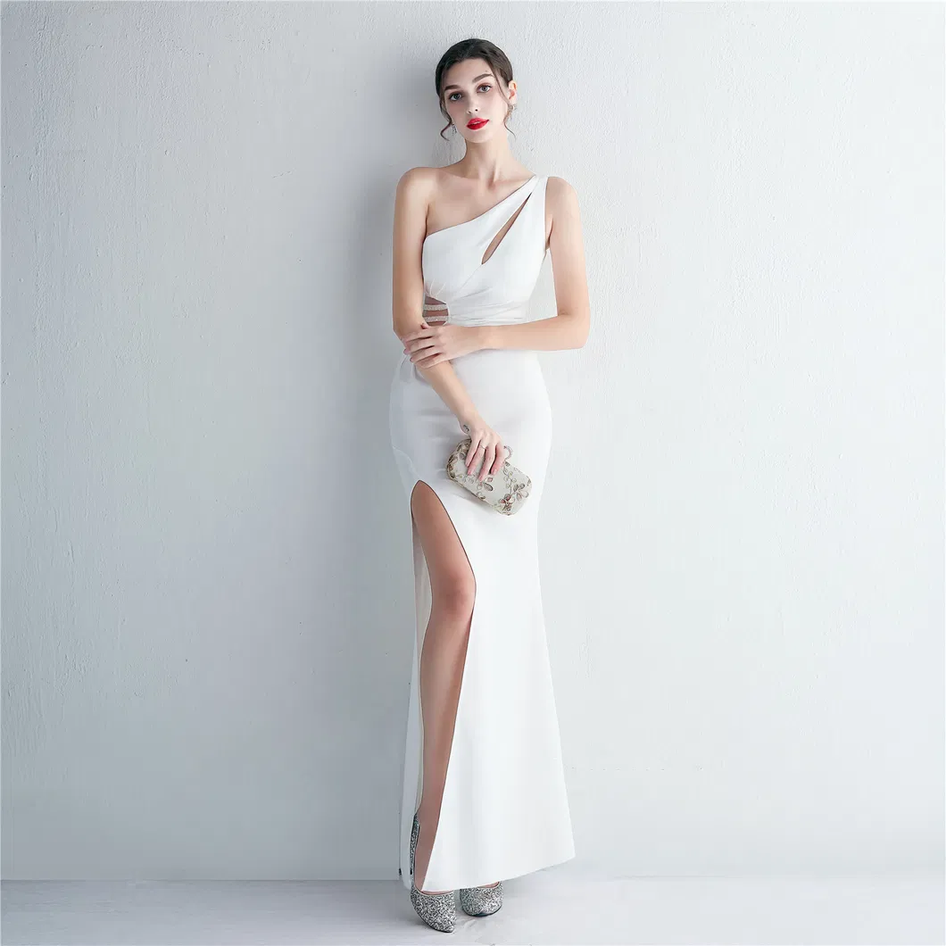 New Satin Slim-Fit off-Shoulder Mermaid Gown