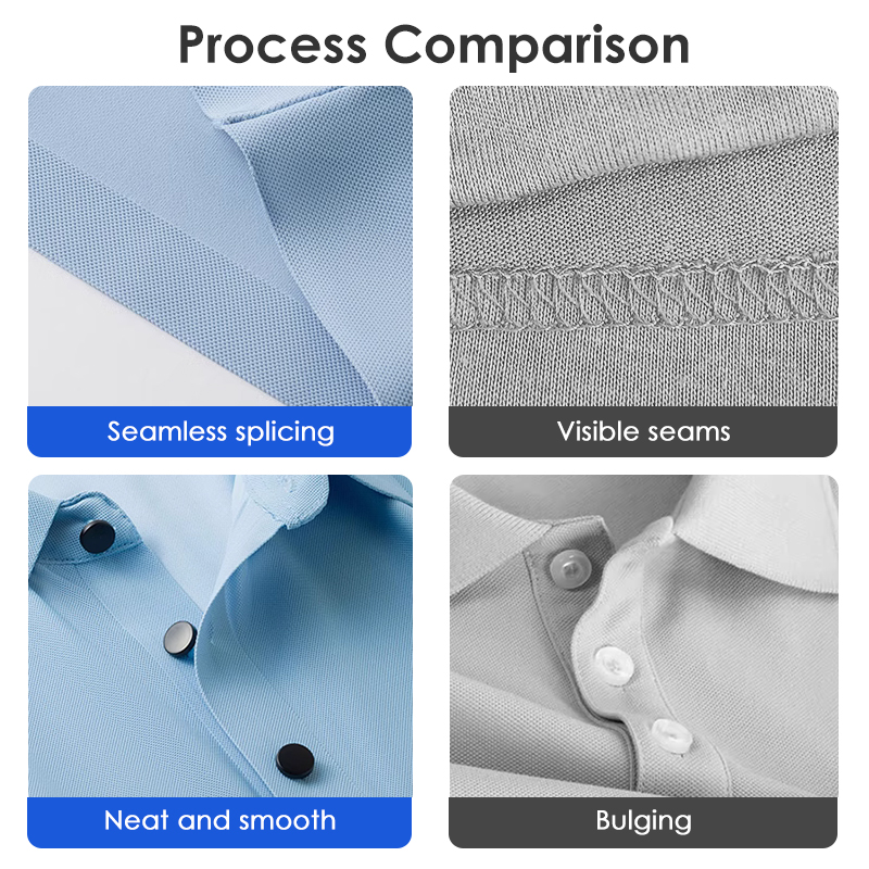 Mid-to-high-end New Technology Customized Logo Light Luxury Mens Fashion Business Seamless Polo