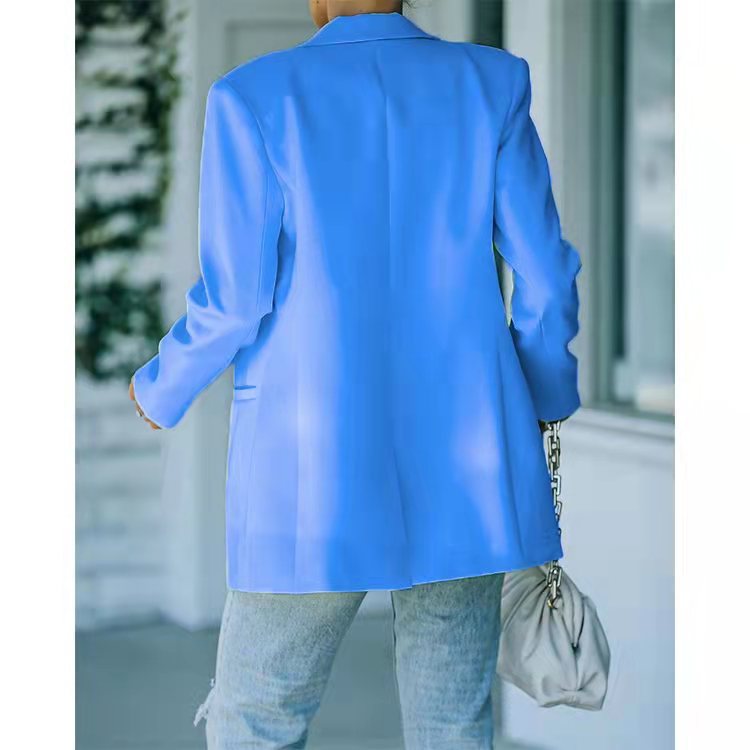 Spot 2025 European American Women's Foreign Trade New Autumn Winter Long Sleeve Small Suit Temperament Professional Regular 123