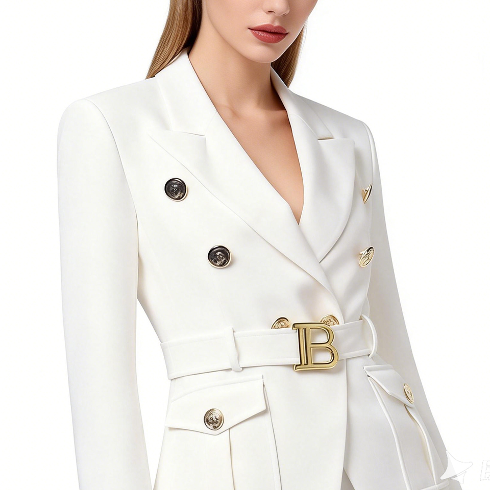 New Design Spring and Autumn Woven Pants Suits Red Luxury Formal Blazer for Women Bodycon Elegant