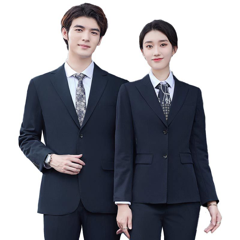 Men's Single Breasted Beaded Worsted Stretch Business Suits Notched Collar Groomsmen Formal Attire College Student Interview New