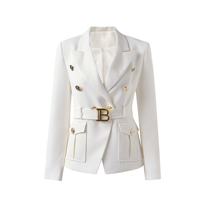 New Design Spring and Autumn Woven Pants Suits Red Luxury Formal Blazer for Women Bodycon Elegant