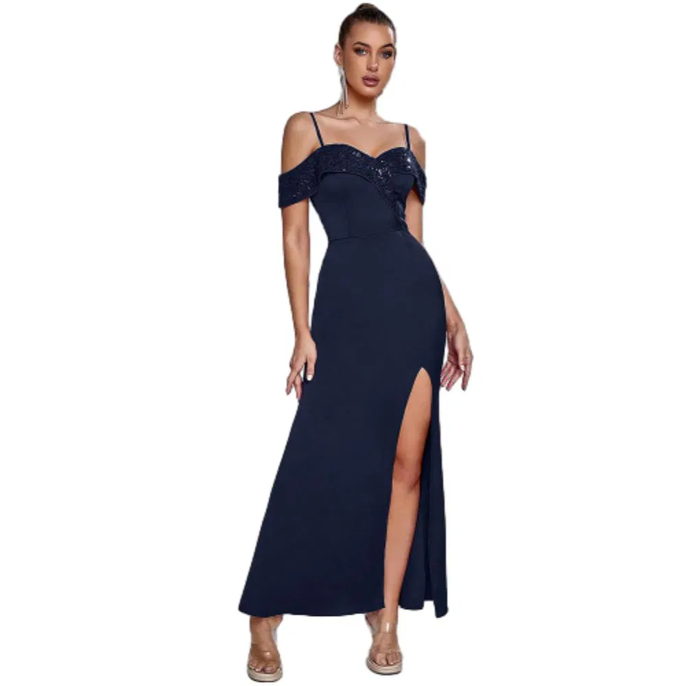 Breathable Comfortable Bridesmaid Dress Evening Banquet Gown Flowy Silhouette