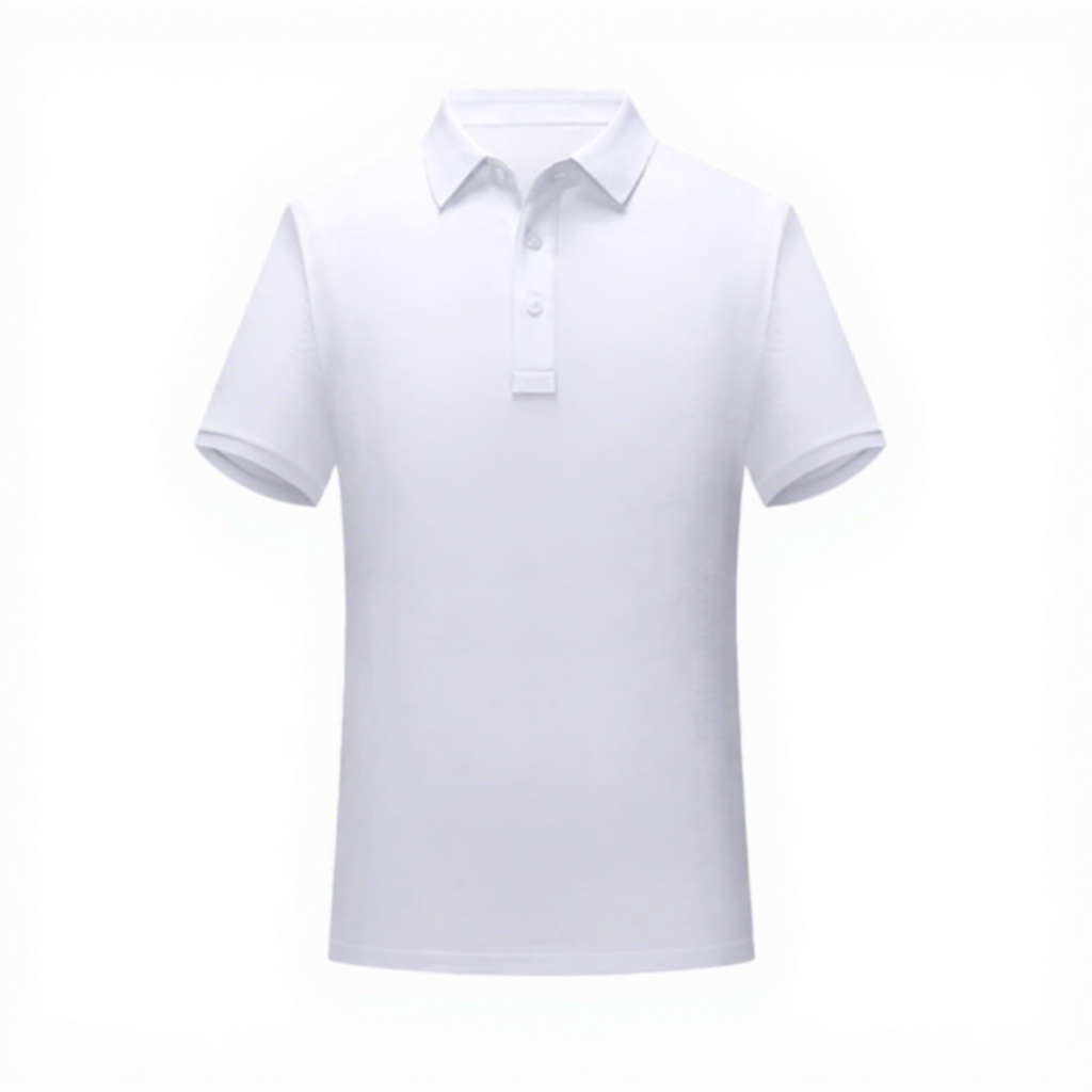 Custom 50S Satin Pique Mens Polo Shirt Turn Down Collar Embroidered Logo Solid Short Sleeve Business Casual Work Wear Uniform