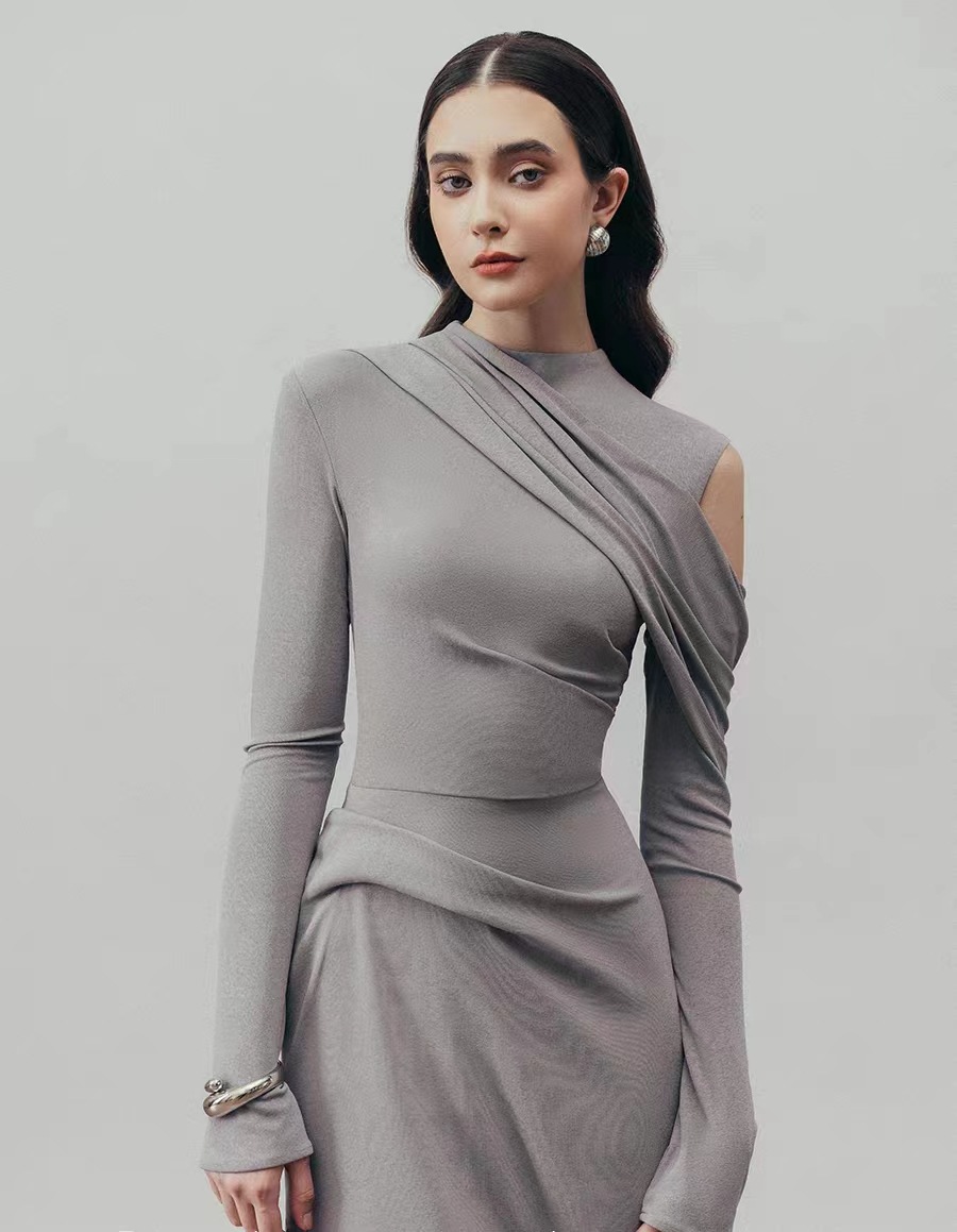 Autumn Collection High-End Minimalist A-Line Evening Gown Elegant Slim Design Hollowed Long Party Dress Formal Organza Fabric