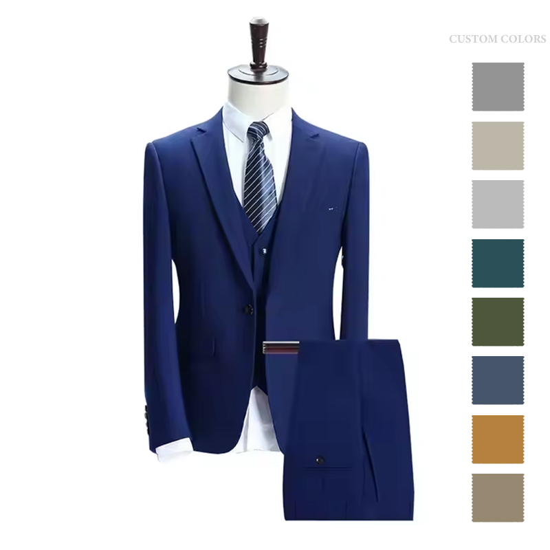 Modern Minimalist Design Professional Business Formal Attire Selection Three Pieces Set Men's Suits blazer