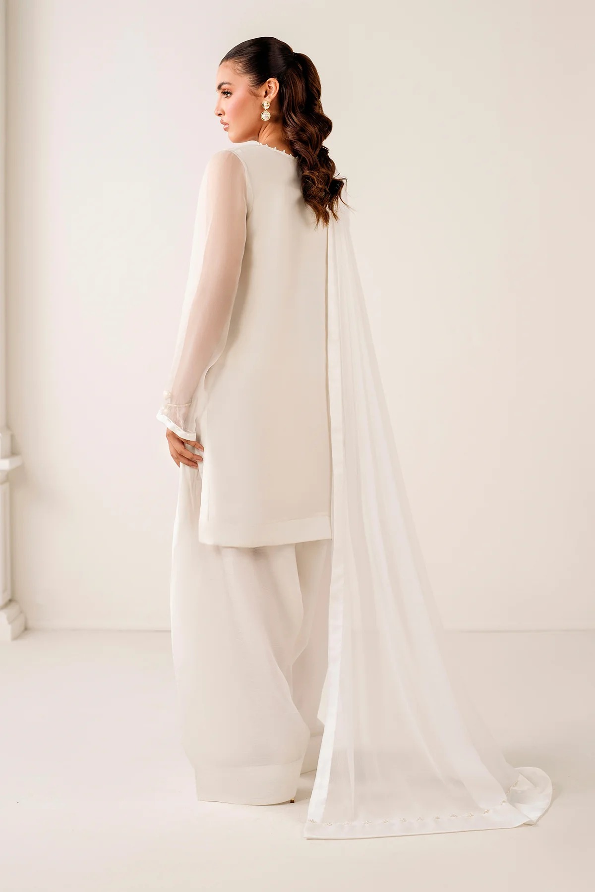 Designer Silk Long Shalwar Kameez Luxurious Formal Party Wear for Weddings &amp; Traditional Events