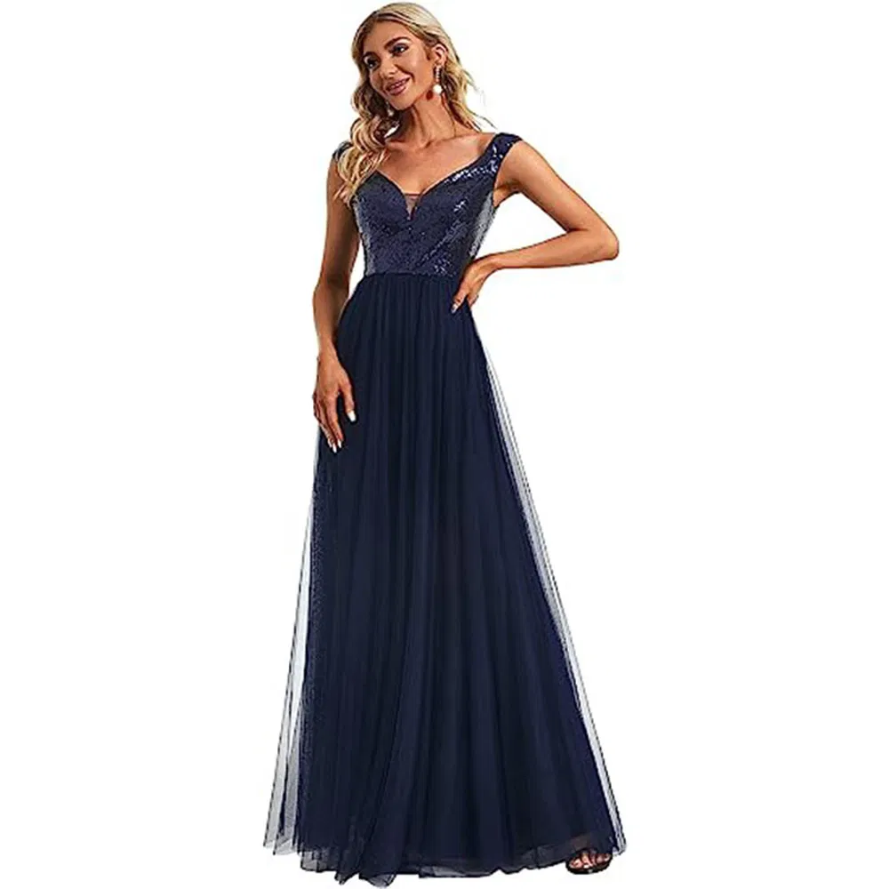 Chic Lace Floor-Length Dress Elegant Ball Gown Slimming Wedding Party Dress
