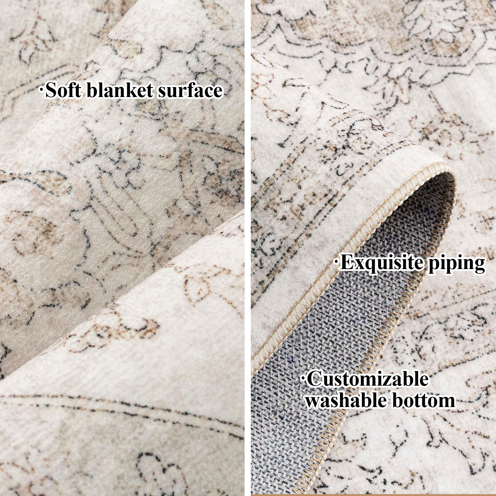 Bestselling Washable Red Carpet, Middle Eastern Pattern, For Living Room &amp; Hotel