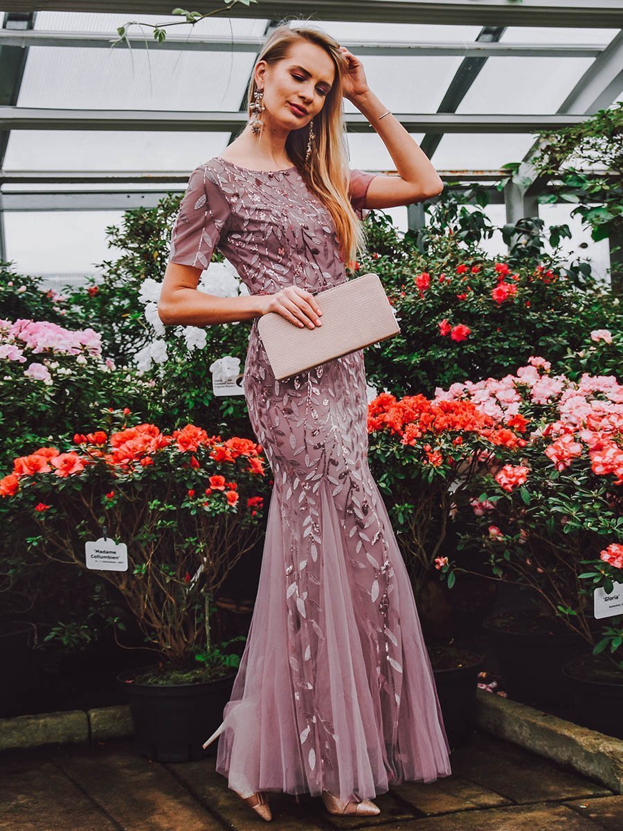 Plus Size Luxury Women Gowns Evening Dresses Formal Wedding Bride Mother Party Holiday Dress Maxi Sequin Evening Dress
