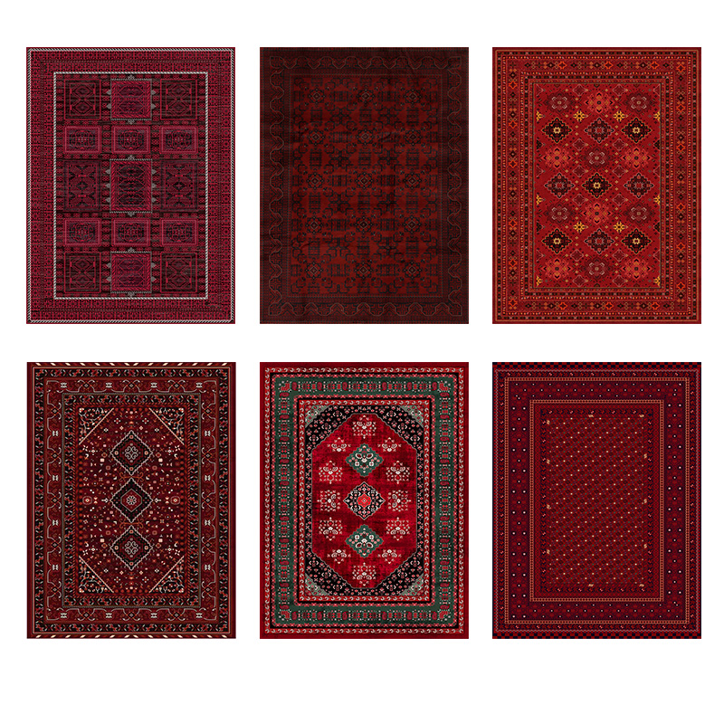 Bestselling Washable Red Carpet, Middle Eastern Pattern, For Living Room &amp; Hotel
