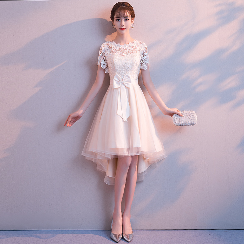 Ethereal Host Short Art Examination Bridesmaid Petite Student Graduation Women's Evening Dress