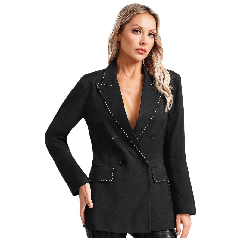 Custom Wholesale Designer Luxury Plus Size Crop White Formal Blazer Woman Jacket Blazers Ladies Women