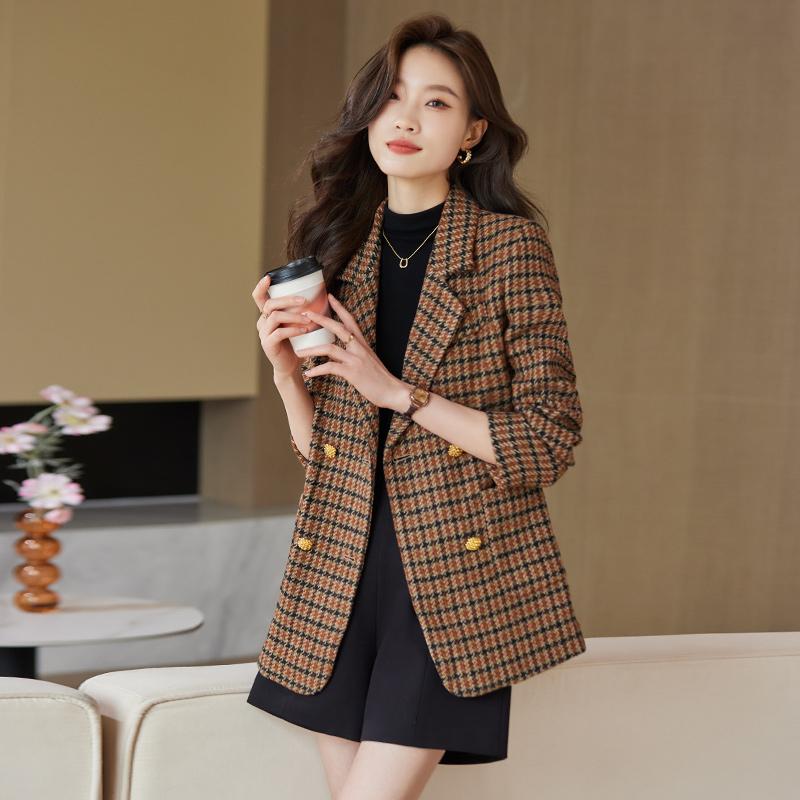 Professional Fashion Autumn and Winter Business Professional Dress Office Party Temperament Retro Small Suit
