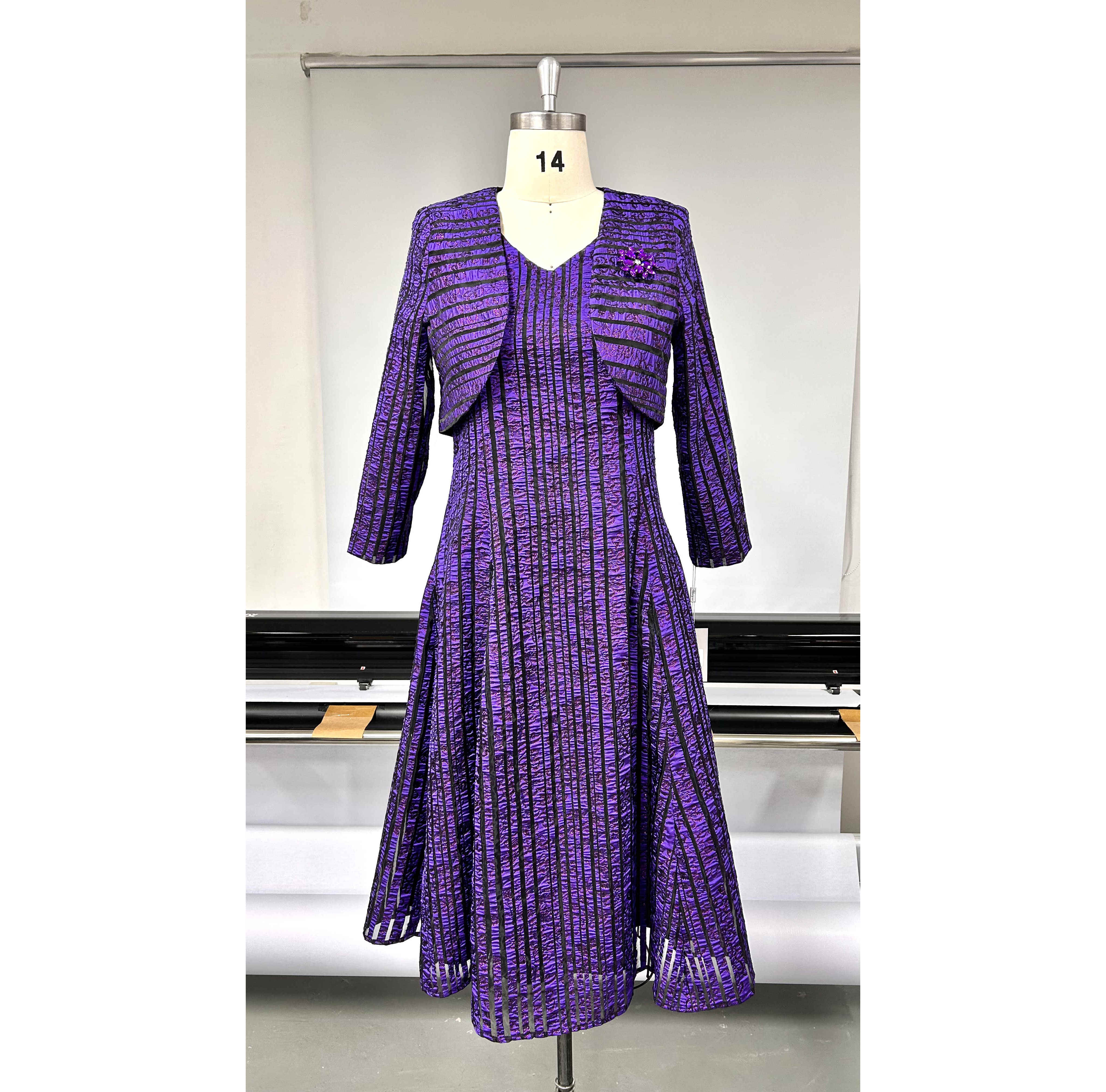 Elegant Vintage Two-Piece Grace Choir Skirt Suit for Women Elegant Plus Size Boutique Fashion Belt Church Formal Events ODM