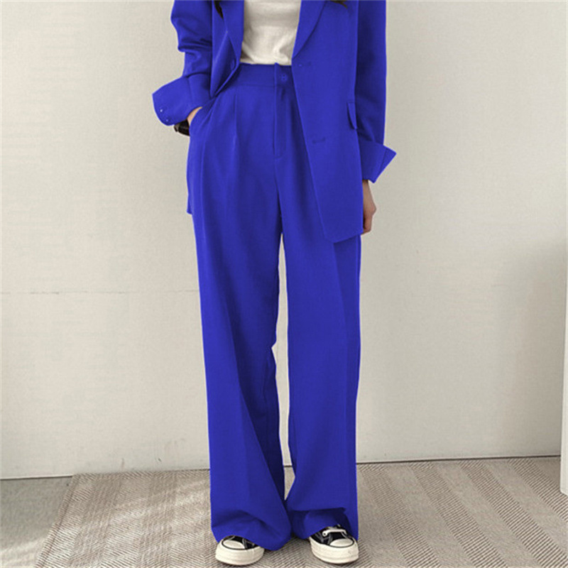 2026 Women's Pink Button Design Korean Style Small Suit Set for Formal Office Wear Long Clothing