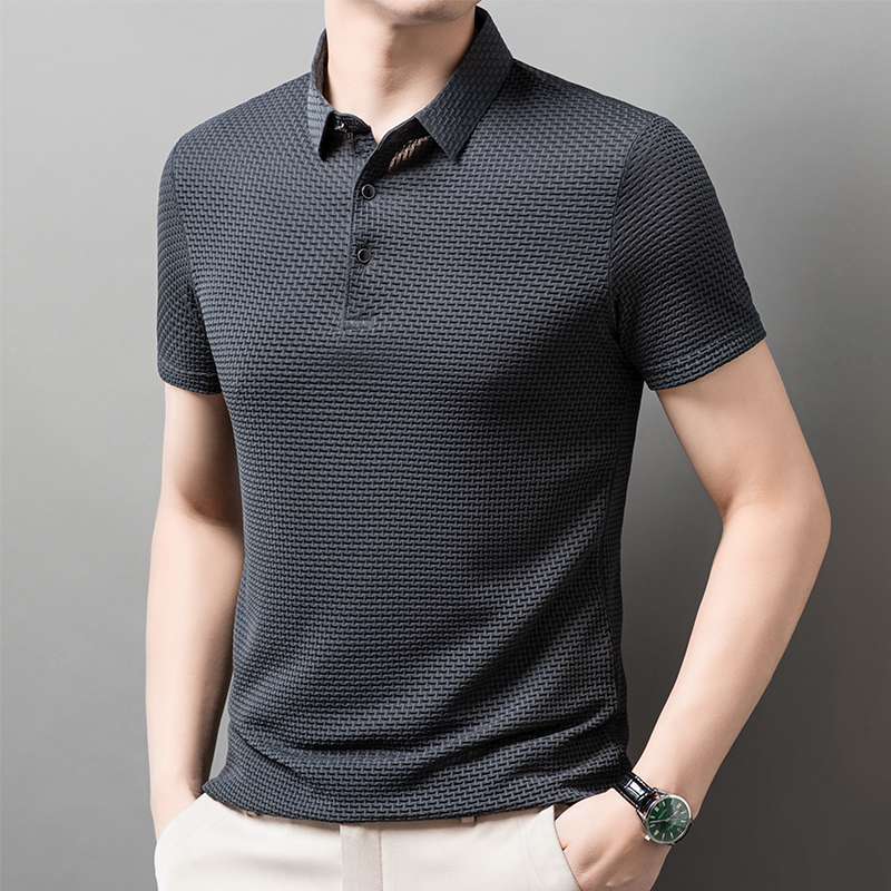 Clean Look Short Sleeve Polo Shirt Men's Casual Business Shirt Men's Luxury Shirt Men's High-quality Shirt Smart Office Wear