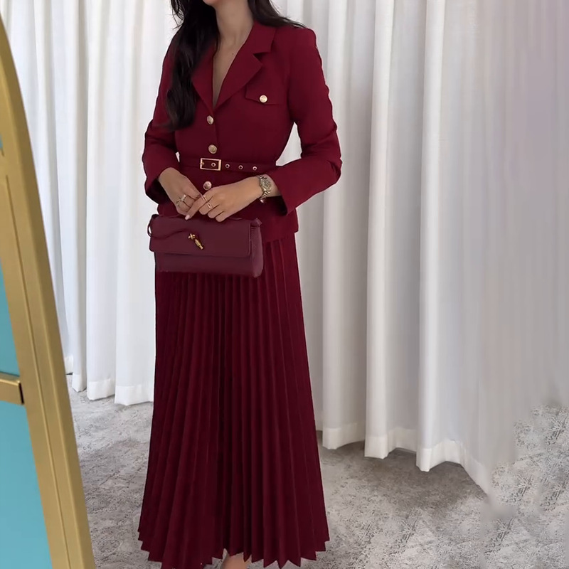 2025 Autumn New Fashionable Commuting Style Elegant Comfortable and Beautiful Women's Suits Jackets Pleated Skirts Set
