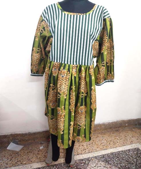 Trendy Blue Juban Japanese Formal Kurties Floor-Length Lace Washable Eco-Friendly Zippers Women's Dress Floral Pattern