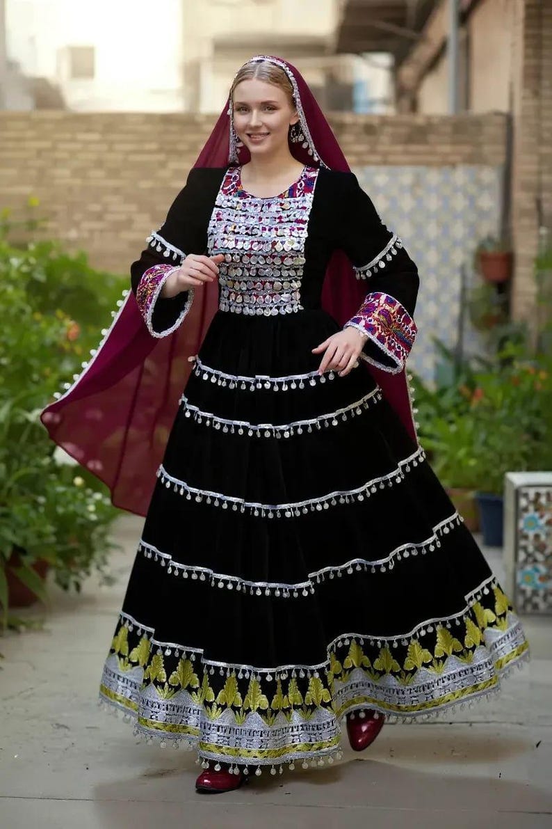 Modern Lightweight Afghani Kuchi Frock Dress Women Latest Design Lace Muslim Islamic Clothing Formal Knee-Length Low MOQ Style
