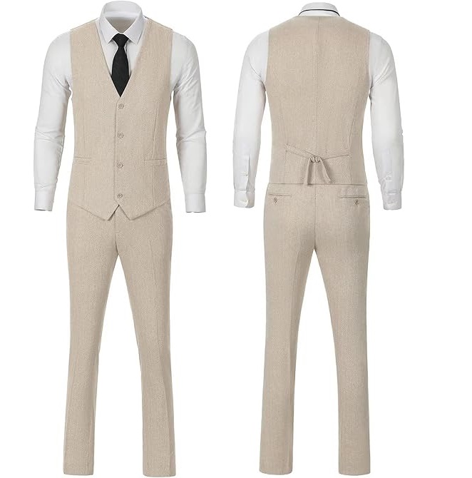 Breathable Classic Mens Suits Slim Fit 3 Piece Blazer and Pants Men Suit Tuxedo Set for Wedding & Party Dress Luxury Men Suits