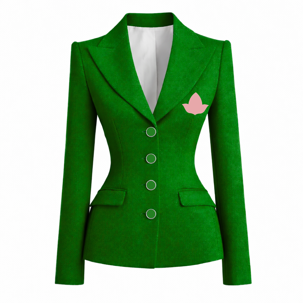 Alpha | Kapa |Alpha Single Breasted Business Blazer Women's Formal Embroidered Workwear Coat Professional Office Suit Jacket