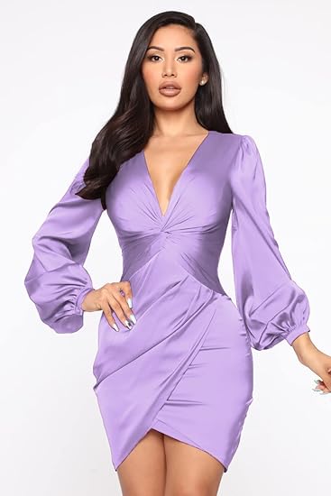 Womens Casual V Neck Twist Ruched Formal Bodycon Zipper Graduation Dresses-Elegant Cocktail Party Wedding Midi Dress