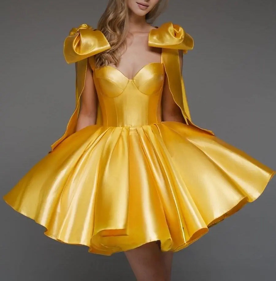 Sexy Strapless Bodycon Mini Dress Women Summer 3D Big Bow Knot Design Pencil Skirt Elegant Night Out Party Clubwear Gown