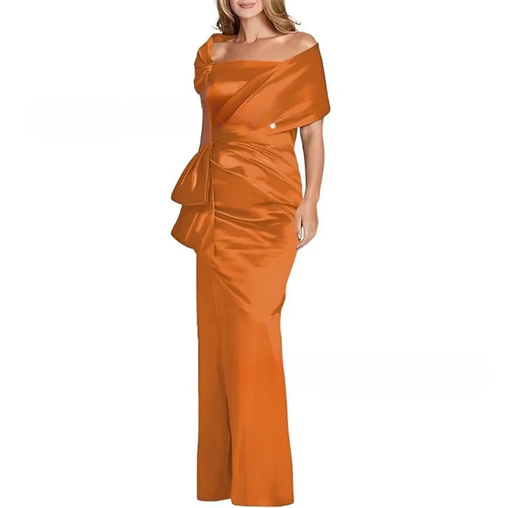 Sophisticated Flowy Fashion Gown Floor Length Wedding Guest Reception Luxury Wear