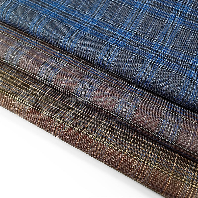 Hot Selling MEDIUM WEIGHT Custom Business Man TR Suit FABRIC For High-End Office Wear STYLE