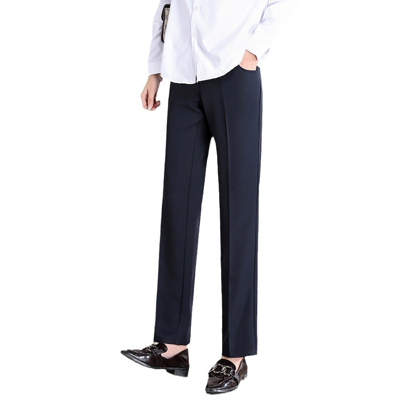 Maternity Pants Spring Summer Autumn Winter Straight-Leg Work Professional Formal Dress Plus Size Extra Thick Fleece-Lined