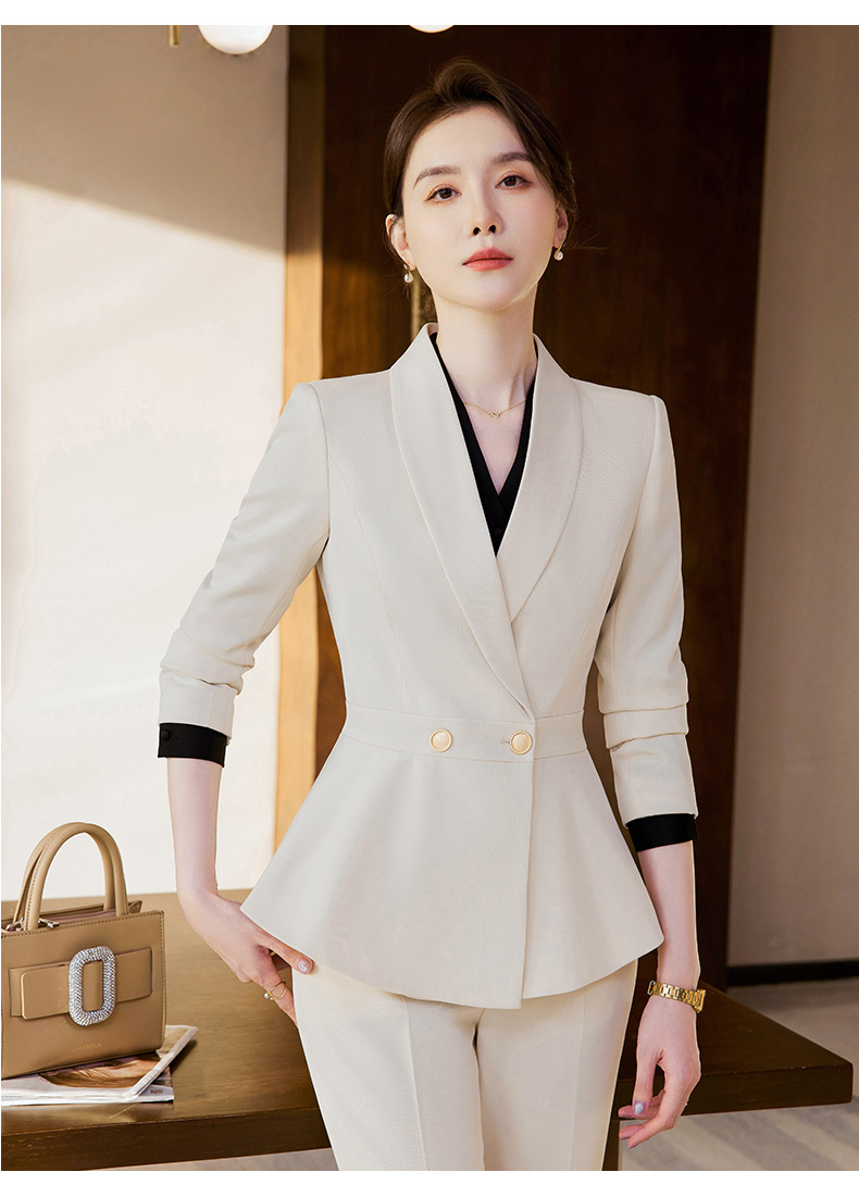 Premium fabric formal blazer closeup